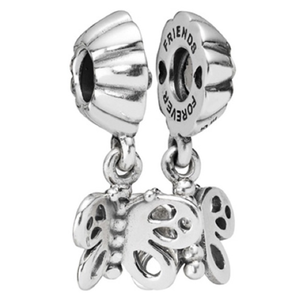 Genuine Retired PANDORA Friends Forever Butterfly Charms; 790531